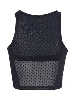 Женский топ теннисный Tommy Hilfiger Slim 2in1 Polka Dot Tank Top - Бирюзовый