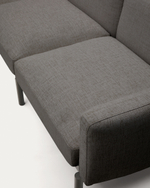 Sorells 5-местный угловой садовый диван из алюминия с серой отделкой