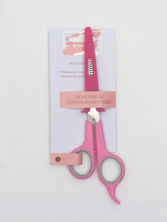 Ножницы филировочные с упором, лезвие — 6,5 см, цвет МИКС