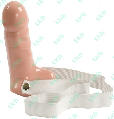 Телесный фаллопротез на резинке