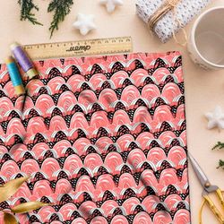 Ткань премиум сатин пастельные волны отражений