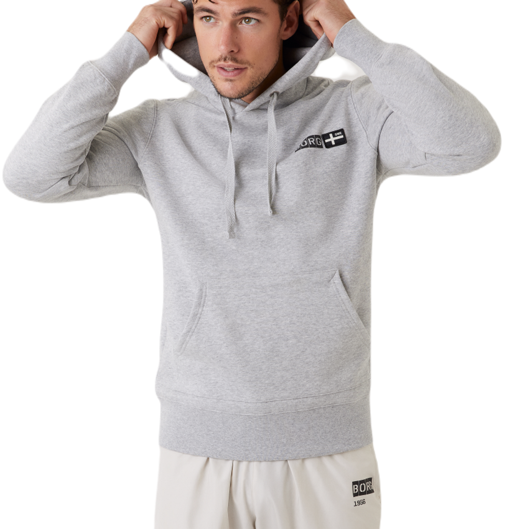 Мужская теннисная кофта Björn Borg Sthlm Hoodie - серый