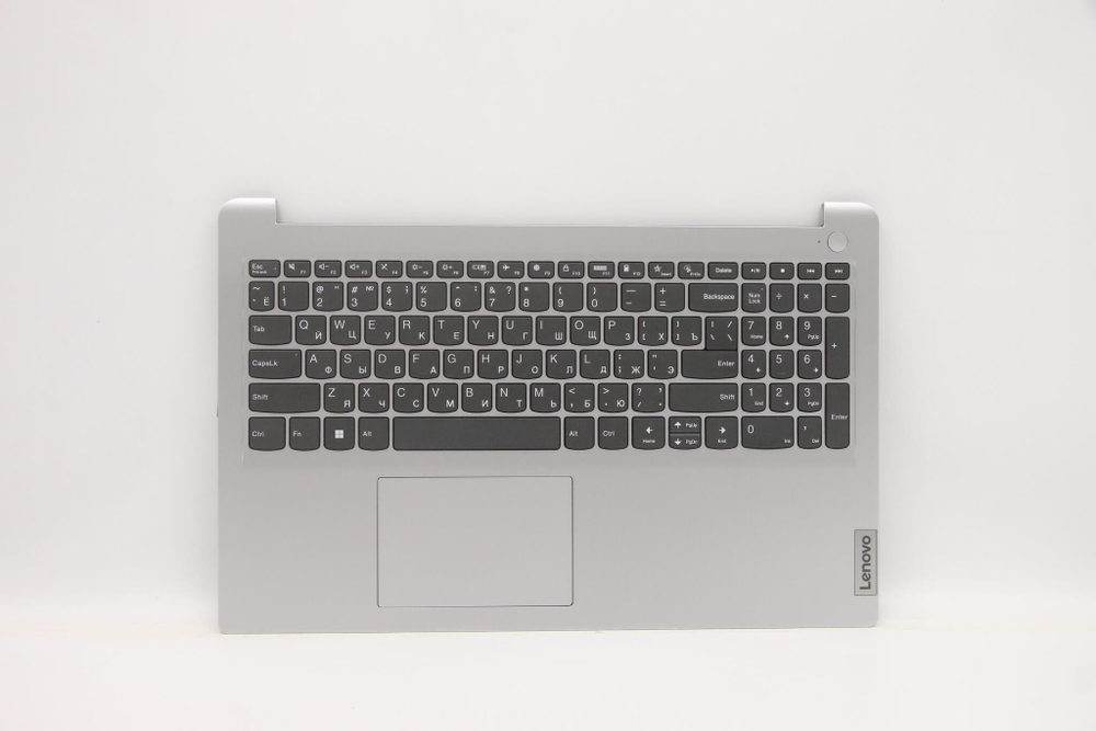 Верхняя панель с клавиатурой (топкейс) для ноутбука Lenovo 1-15IJL7 (W/O FingerPrint) , серая , раскладка - русская (5CB1F27131)