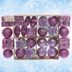 Набор украшений «Зимнее волшебство» 24*16*4 см (24 предмета), Розовый