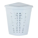 Корзина д/белья 45л угловая (голубой) (комплект 6 шт)