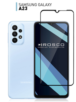 Защитное стекло ROSCO для Samsung Galaxy A23 оптом (арт. SS-A23-FSP-GLASS-BLACK)