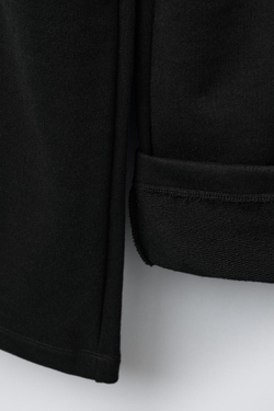 ZARA БРЮКИ WIDE LEG ИЗ МЯГКОЙ ТКАНИ СО ЗВЕЗДАМИ, ЧЕРНЫЙ