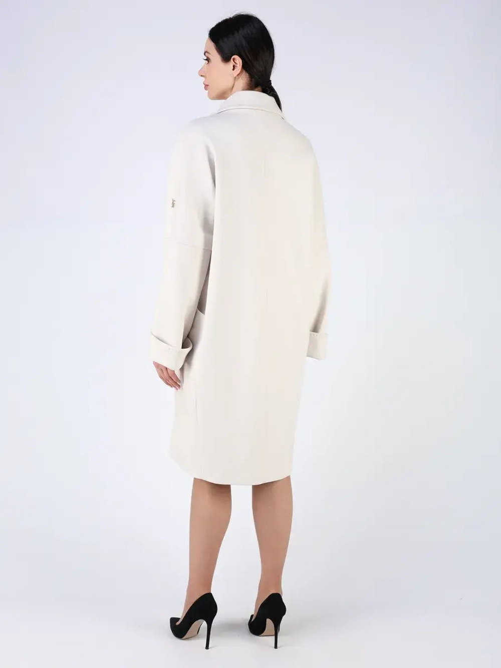 Пальто демисезонное оверсайз с поясом