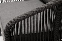 "Канны" модульная угловая лаунж-зона из роупа (веревки), цвет темно-серый