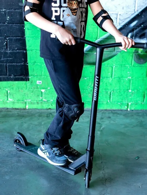 Самокат трюковый GRAFFITI, колеса PU/алюминий 100 мм, ABEC 9, жесткость 85А