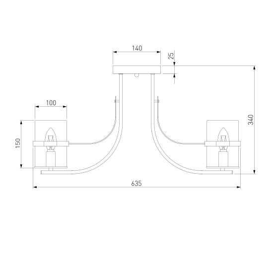60085/8 / потолочный светильник / античная бронза
