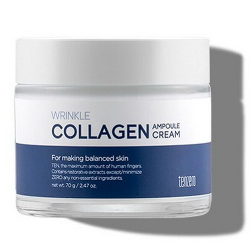 Разглаживающий ампульный крем с коллагеном TenZero Wrinkle Collagen Ampoule Cream 2Х, 70гр