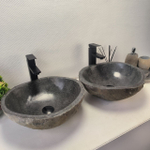 Раковина из речного камня ПАРА! RS-63700 43*40*15 2шт 0126