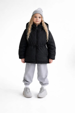 Парка демисезонная для девочки "HN-8" черный