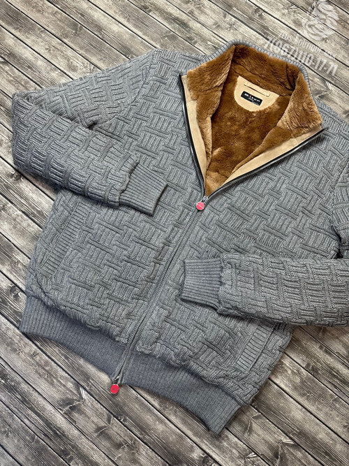 Кардиган с мехом Kiton