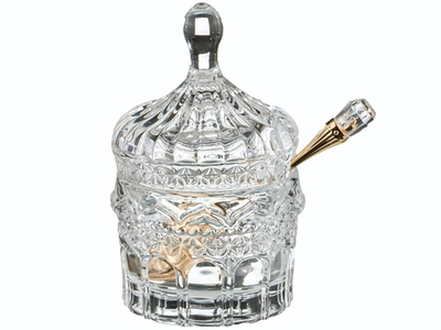 Икорница с ложкой 125мл 7,5*7,5*12см коллекция "Muza"