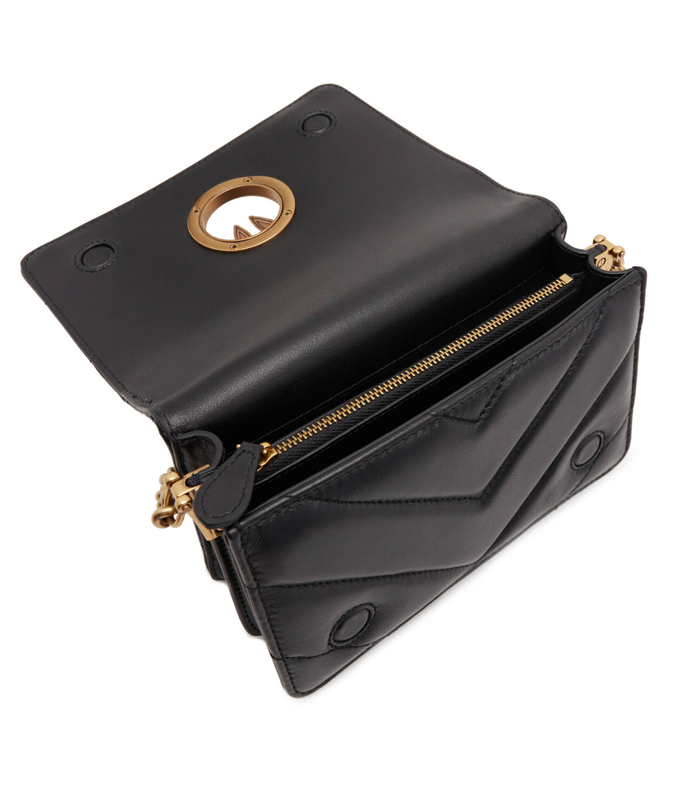 Кожаная сумка через плечо LOVE CLICK MINI SHEEP NAPPA BI Pinko - черный(100067 A136)