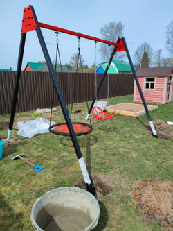 Монтаж уличных качелей Sv Sport