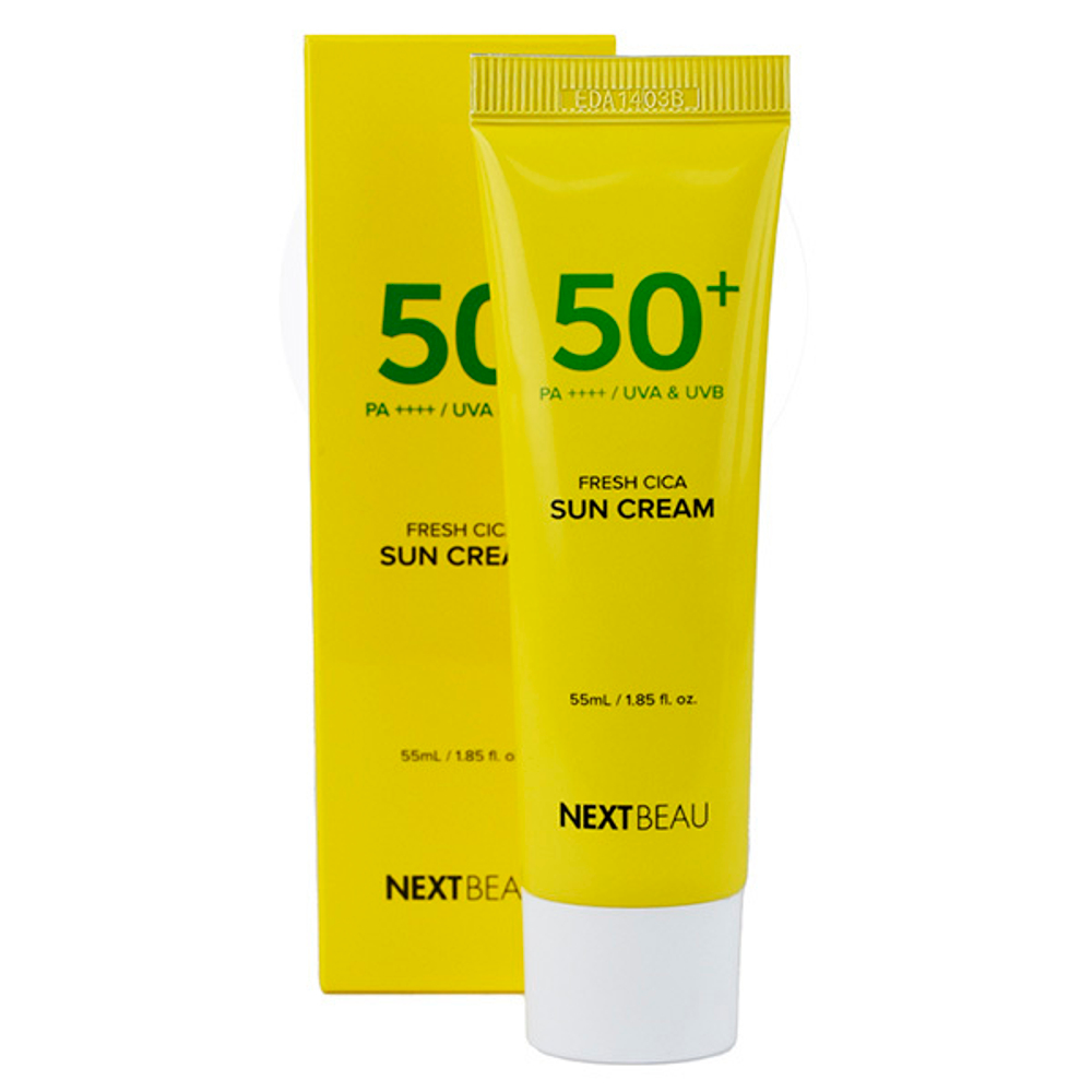 Освежающий солнцезащитный крем с Центеллой Азиатской SPF 50+ PA++++ Nextbeau Fresh Cica Sun Cream 55мл