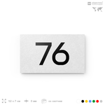 Табличка с номером 76 на дверь квартиры, для офиса, кабинета, аудитории, склада, белая 120х70 мм, Айдентика Технолоджи