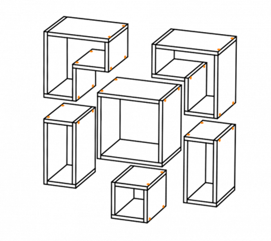 Смарт-1 (bts) Полка (Секция универсальная) крафт