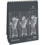 Альбом для пастели А5, 30л, на гребне, бумага Черная 160гр/м, Лилия Холдинг Dark Ground, холст