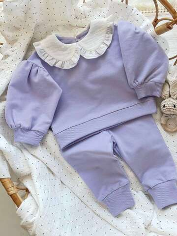 Костюм с воротником, Лавандовый