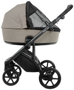 Детская коляска Roan Bass Next 2.0 3 в 1 с автокреслом Tutis Elo Lux EduSky Grey BSN/41/2 Hazel/Black/руч.Black