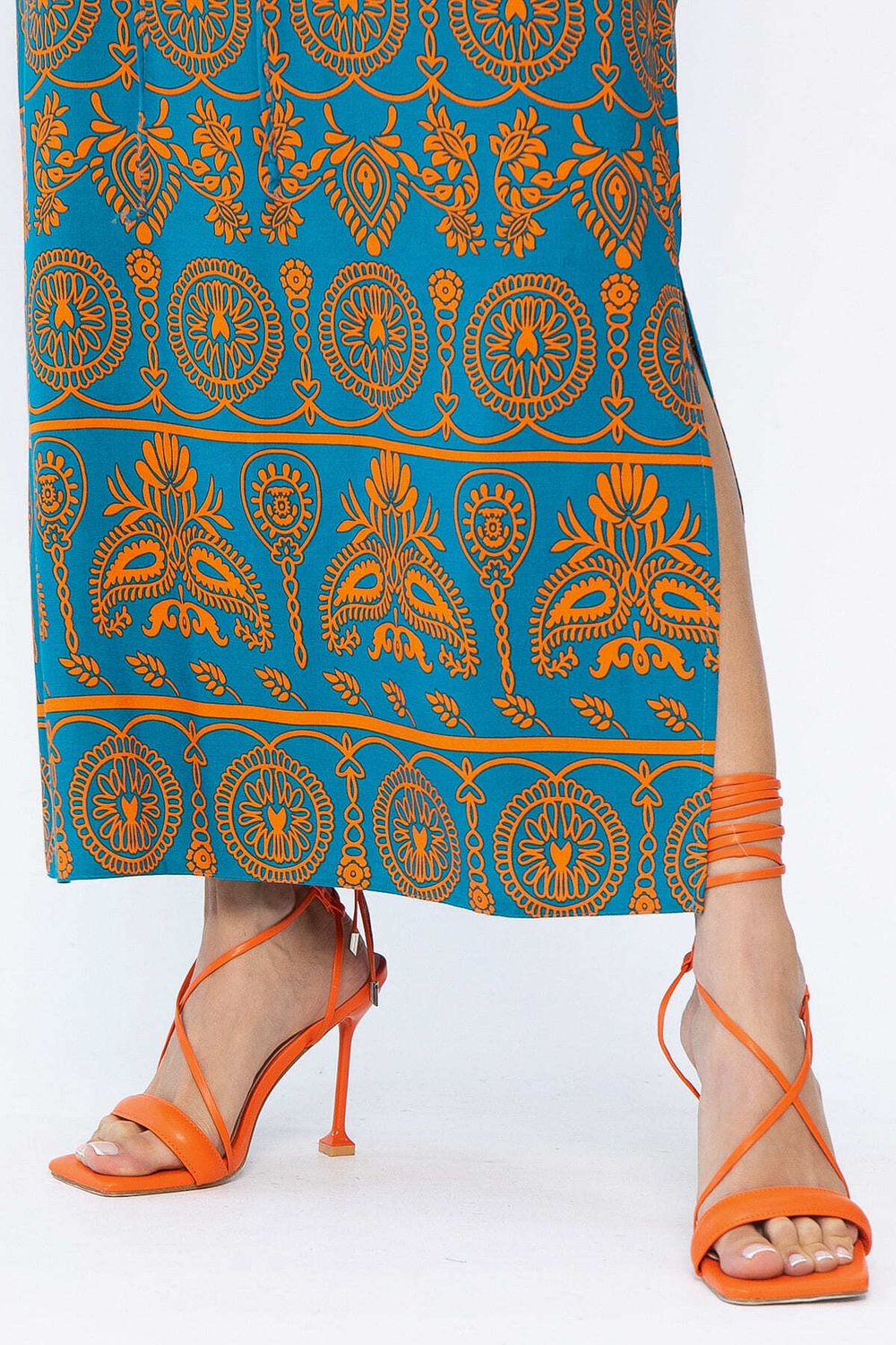 Платье Вистерия (лазурно-оранжевое) П13908-5М LT Collection