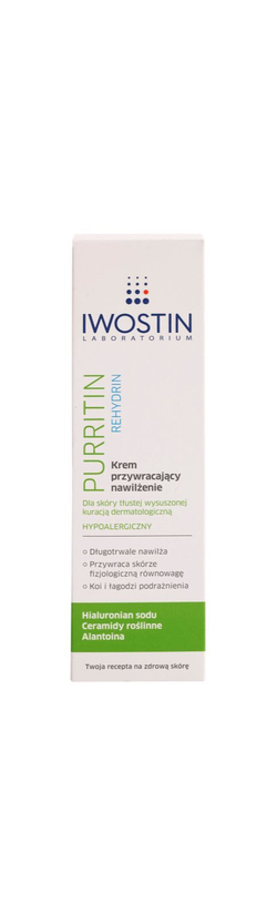 Iwostin Purritin Rehydrin - Увлажняющий крем для сухой и раздраженной кожи после лечения акне /   40  ml  / GTIN 5903263249016