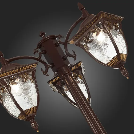 SL083.705.03 Светильник уличный наземный ST-Luce Кофейный/Кофейный, Прозрачный E27 3*60W CHIANI
