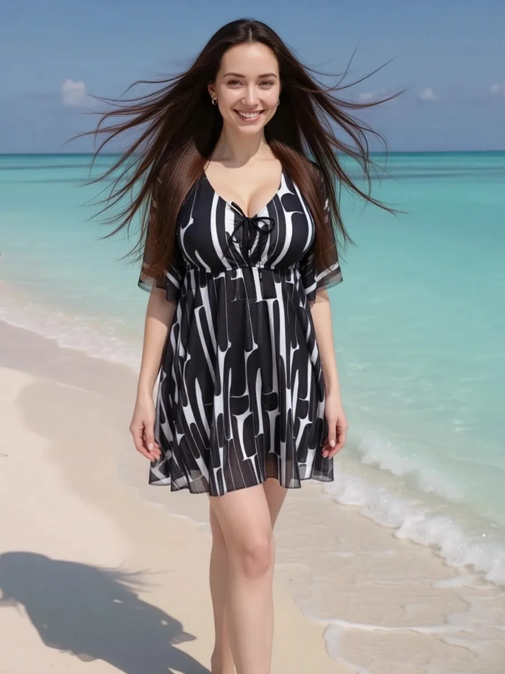 Купальник-платье слитный большой размер