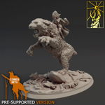 Человек Воин Паладин Варвар Файтер Рыцарь на тигре миниатюра для dnd, днд, pathfinder, фентези, Настольная игра, НРИ, Варгейм, РПГ