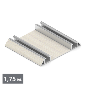 ЭКО Направляющая нижняя двухполозная (1,75 м) дуб дымчатый (ПВХ) (AE0488) Aristo (Out)