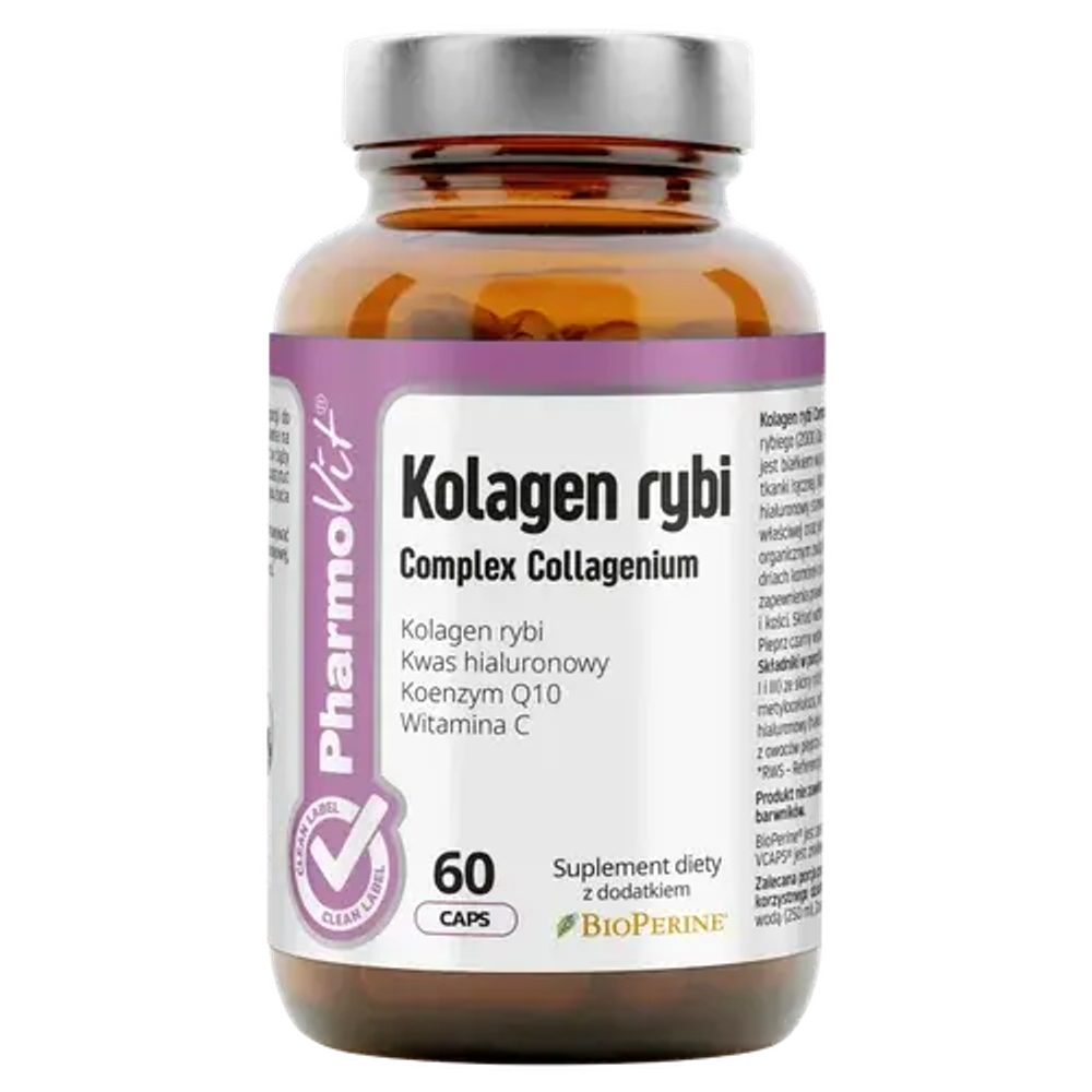 Pharmovit Рыбный коллагеновый комплекс Collagenium диетическая добавка, 60 капсул