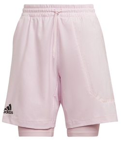 Мужские теннисные шорты Adidas US Series 2in1 7" - clear pink