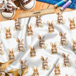 Ткань премиум дюспо милые зайчата