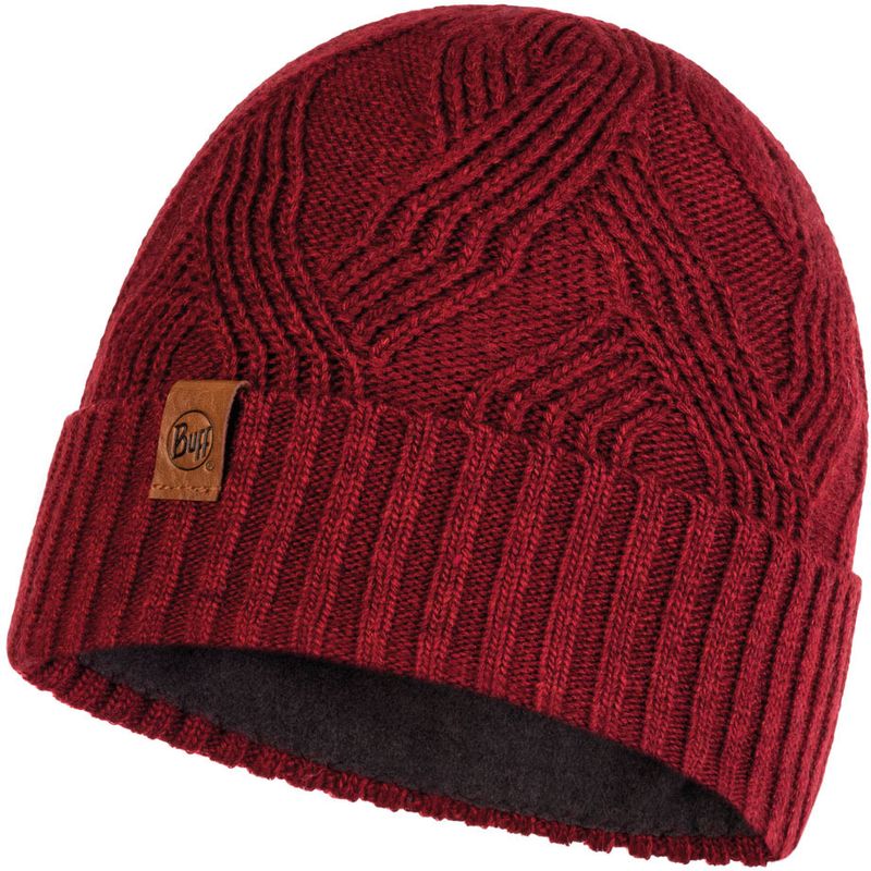 Шапка вязаная с флисом Buff Hat Knitted Polar Artur Maroon Фото 1