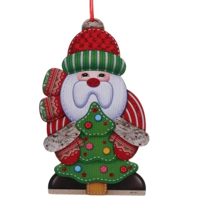 Украшение подвесное «Дед Мороз с ёлочкой» 34 см