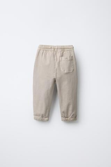 ZARA БРЮКИ-КАРГО ИЗ ТВИЛА, ЖЕМЧУЖНО-СЕРЫЙ