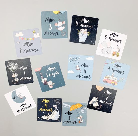 Набор открыток "Любопытный мышонок"