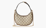 Сумка Gucci Half-Moon Shaped Bag Mini GG Supreme "Beige/Ebony"