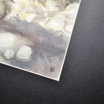 Картина авторская акварельная в паспарту 30х40 см на стену для интерьера "Кисюня"