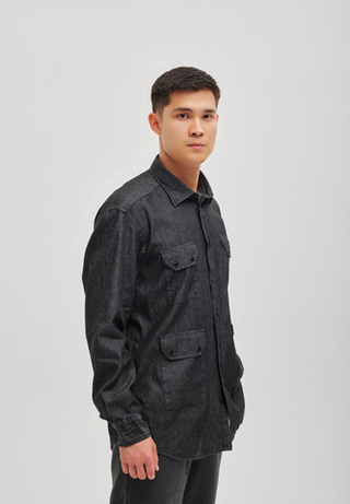 Рубашка мужская Denim BLACK