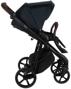 Детская коляска Roan Esso 2025 3 в 1 с автокреслом Tutis Elo Lux Black ESS111/1 Caviar/Black