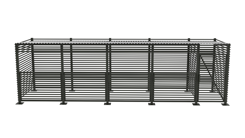 Контейнерная площадка на 4 контейнера с хозблоком SK00317