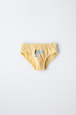 ZARA НАБОР ИЗ ТРЕХ ТРУСОВ С ПРИНТАМИ BLUEY © LUDO STUDIO, БЕЛЫЙ