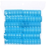 Бигуди пластмассовые с зажимом 12шт, цвет микс, d=20мм (голубой)