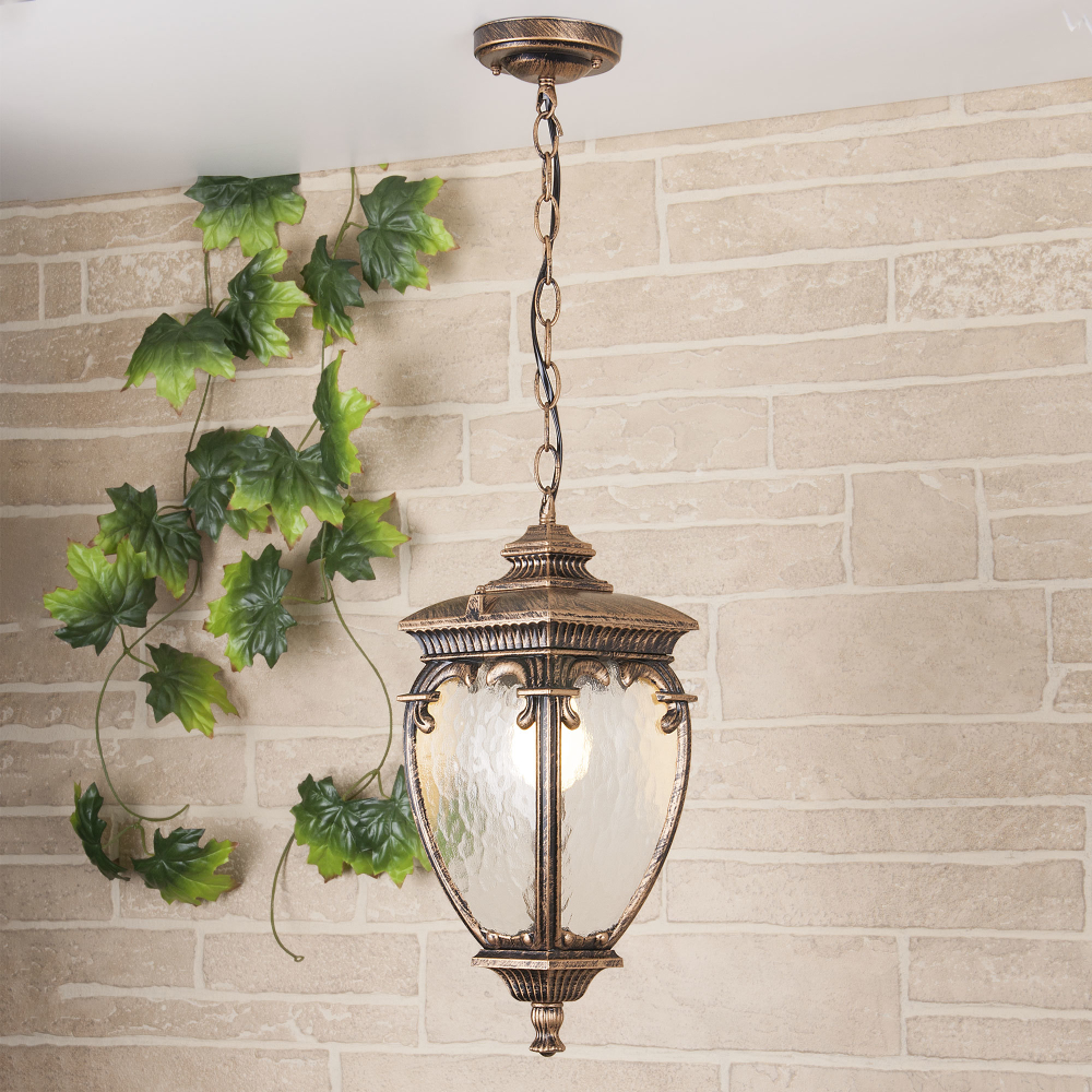 Andromeda H черное золото уличный подвесной светильник IP44 GLYF-8024H