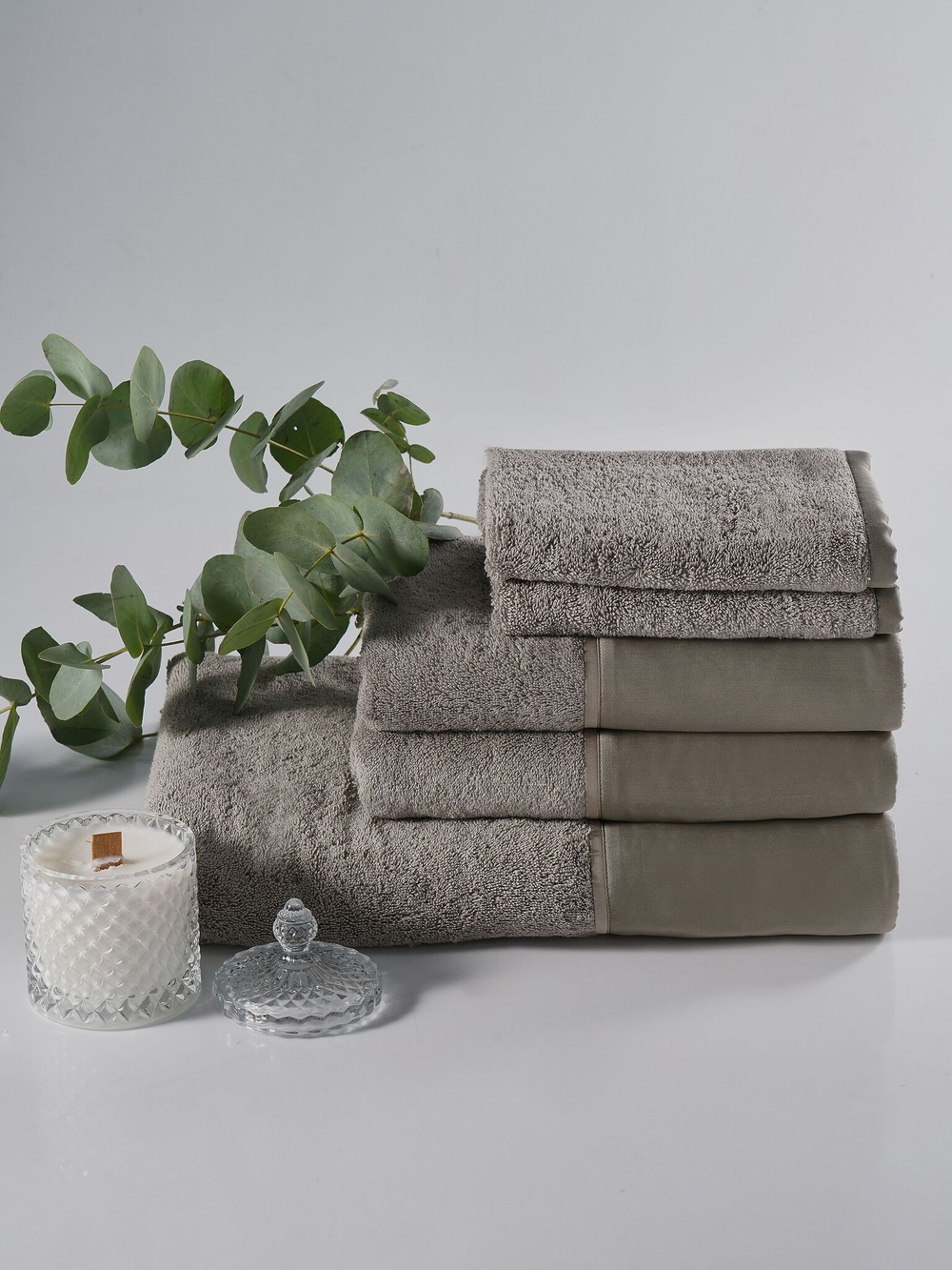 Набор полотенец 3шт Claire Batiste Atelier Brise теплый серый